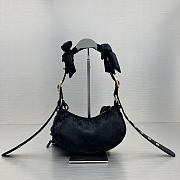 	 Bagsaaa Balenciaga Le Cagole Velvet Black Bag - 26X16X9.9cm - 2