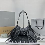 	 Bagsaaa Balenciaga Fringle Le Cagole Black Bag - 26X16X9.9cm - 1