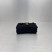 Bagsaaa Balenciaga Mini Hourglass Furry Black Bag - 11.5x14x4.5cm - 4