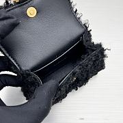Bagsaaa Balenciaga Mini Hourglass Furry Black Bag - 11.5x14x4.5cm - 2