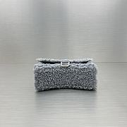 	 Bagsaaa Balenciaga XS Hourglass Furry Grey Bag - 11.5x14x4.5cm - 2