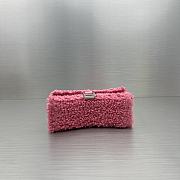 	 Bagsaaa Balenciaga XS Hourglass Furry Pink Bag - 11.5x14x4.5cm - 6