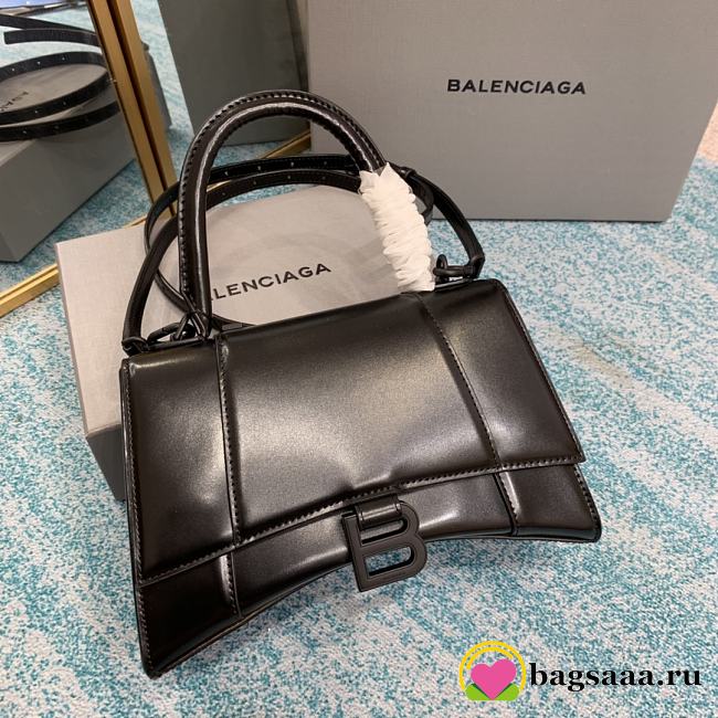 	 Bagsaaa Balenciaga Hourglass Small All Black - 22.5*14.5*10cm - 1