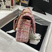 Bagsaaa Chanel Medium Flap Bag Tweed Pink Leather - 25cm - 5