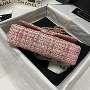 Bagsaaa Chanel Medium Flap Bag Tweed Pink Leather - 25cm - 4