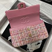 Bagsaaa Chanel Medium Flap Bag Tweed Pink Leather - 25cm - 2