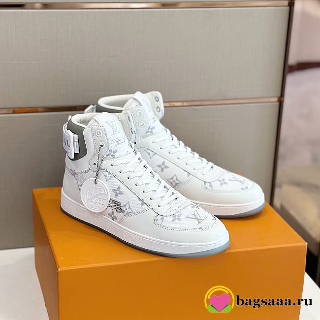 	 Bagsaaa Louis Vuitton High Top White Sneakers - 1