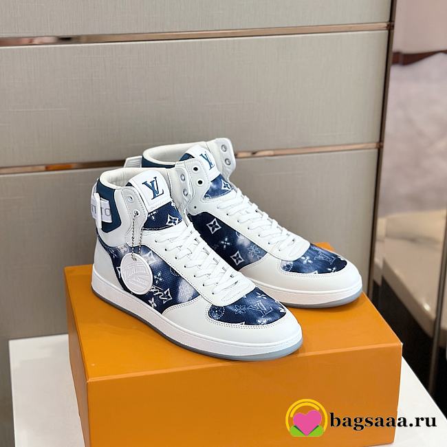 	 Bagsaaa Louis Vuitton High Top Blue Sneakers - 1