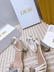	 Bagsaaa Dior La Parisienne Heeled Sandal White 10cm - 5