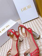 	 Bagsaaa Dior La Parisienne Heeled Sandal Red 10cm - 4