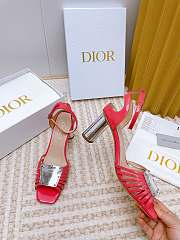 	 Bagsaaa Dior La Parisienne Heeled Sandal Red 10cm - 2