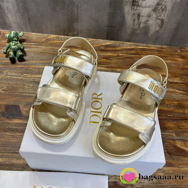 Bagsaaa Dior act sandal lambskin leather gold - 1