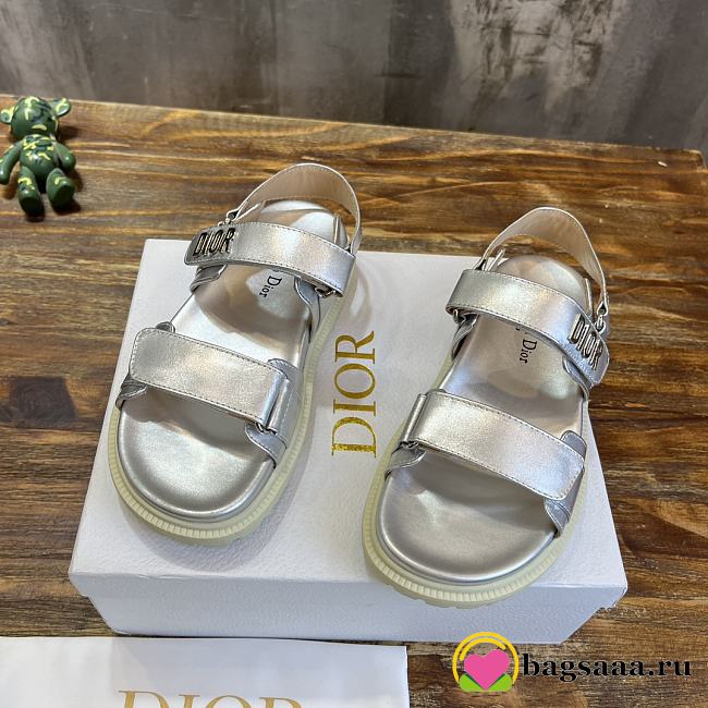 	 Bagsaaa Dior act sandal lambskin leather silver - 1
