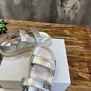 	 Bagsaaa Dior act sandal lambskin leather silver - 4