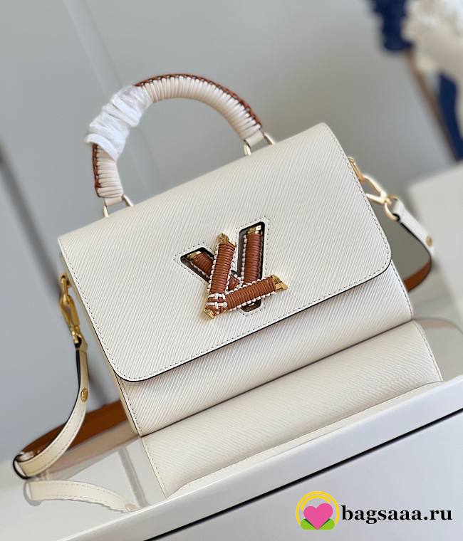 Bagsaaa Louis Vuitton Twist MM Epi Bag White Quartz - 23 x 17 x 9.5 cm - 1