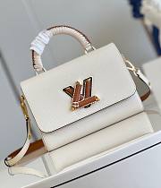 Bagsaaa Louis Vuitton Twist MM Epi Bag White Quartz - 23 x 17 x 9.5 cm - 1