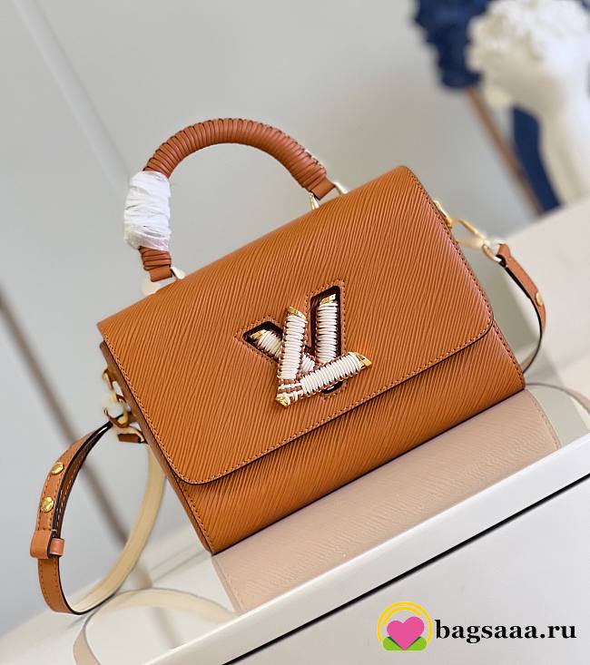 	 Bagsaaa Louis Vuitton Twist MM Epi Bag Brown Quartz - 23 x 17 x 9.5 cm - 1