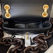 Bagsaaa Chanel Flap Bag With Wooden Strap - 11X18X7cm - 2