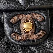Bagsaaa Chanel Flap Bag With Wooden Strap - 11X18X7cm - 6