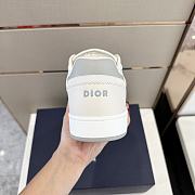 Bagsaaa Dior B27 LOW-TOP SNEAKER White Smooth Calfskin Oblique Jacquard - 3