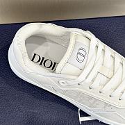 Bagsaaa Dior B27 LOW-TOP SNEAKER All White Smooth Calfskin Oblique Jacquard - 4