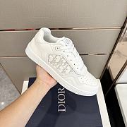 Bagsaaa Dior B27 LOW-TOP SNEAKER All White Smooth Calfskin Oblique Jacquard - 2