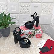 Bagsaaa Dolce&Gabbana Black Leather Sandal Heels  - 1