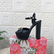 Bagsaaa Dolce&Gabbana Black Leather Sandal Heels  - 4