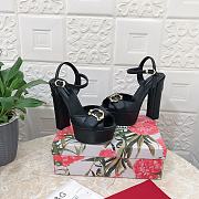 Bagsaaa Dolce&Gabbana Black Leather Sandal Heels  - 2