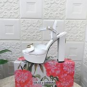 	 Bagsaaa Dolce&Gabbana White Leather Sandal Heels - 5