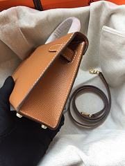 Bagsaaa Hermes Kelly Mini In Brown Epsom Leather - 20x16x10cm - 6
