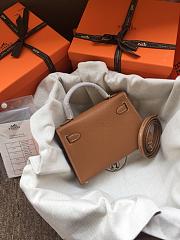 Bagsaaa Hermes Kelly Mini In Brown Epsom Leather - 20x16x10cm - 5