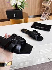 Bagsaaa YSL Tribute Slides Patent Leather Black  - 5