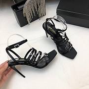 Bagsaaa YSL Jerry embellished satin black sandals - 5