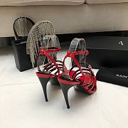 	 Bagsaaa YSL Jerry embellished patent red sandals - 5