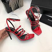 	 Bagsaaa YSL Jerry embellished patent red sandals - 6