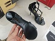 Bagsaaa YSL Cassandra 100 black patent leather sandals heels - 5