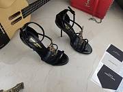 Bagsaaa YSL Cassandra 100 black patent leather sandals heels - 4