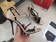 	 Bagsaaa YSL Cassandra 100 Nude patent leather sandals heels - 4