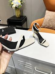 	 Bagsaaa YSL Opyum white leather sandals 8.5cm - 4