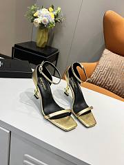 	 Bagsaaa YSL Opyum gold leather sandals 8.5cm - 1