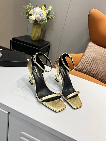 	 Bagsaaa YSL Opyum gold leather sandals 8.5cm