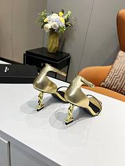 	 Bagsaaa YSL Opyum gold leather sandals 8.5cm - 6