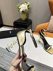 	 Bagsaaa YSL Opyum gold leather sandals 8.5cm - 5