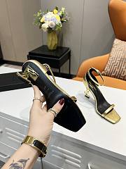 	 Bagsaaa YSL Opyum gold leather sandals 8.5cm - 4