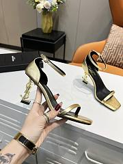 	 Bagsaaa YSL Opyum gold leather sandals 8.5cm - 3