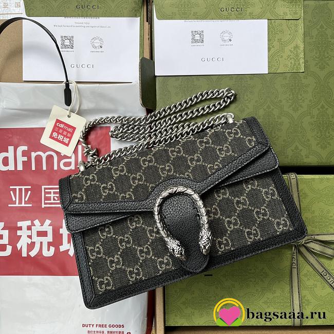 	 Bagsaaa Gucci Dionysus GG Denim Black Medium Bag - 1