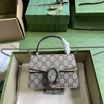 Bagsaaa Gucci Dionyus Mini Top Handle Beige and ebony GG Supreme canvas Bag