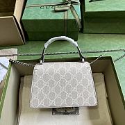 	 Bagsaaa Gucci Dionyus Mini Top Handle Beige and white ebony GG Supreme canvas Bag - 3