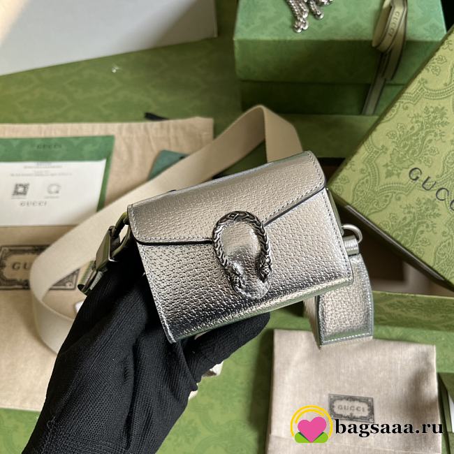 	 Bagsaaa Gucci Dionysus Pradade Bag Silver -10.5*8*3cm - 1